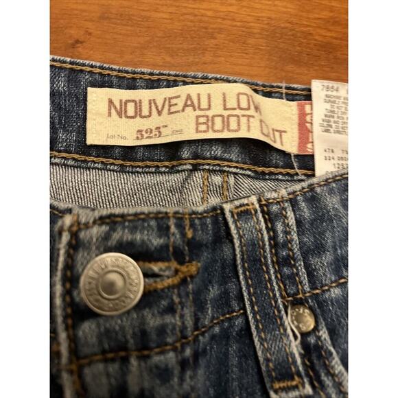 Womens LEVIS 525 Perfect Waist Boot Cut Stretch Jeans Size 8M - Picture 3 of 6